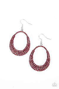 Life GLOWS On - Red Earring Paparazzi