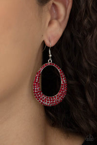 Life GLOWS On - Red Earring Paparazzi