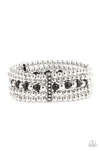 Paparazzi Gloss Over The Details - Black Bracelet