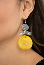 Load image into Gallery viewer, Diva Of My Domain - Yellow Wood Earring Paparazzi
