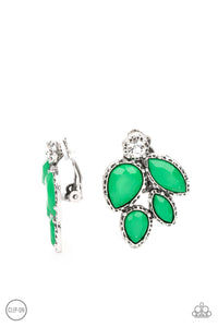 Fancy Foliage - Green Clip On Earring Paparazzi