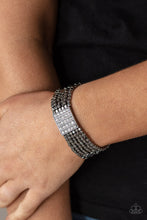 Load image into Gallery viewer, Star-Studded Showcase - Black Bracelet Paparazzi
