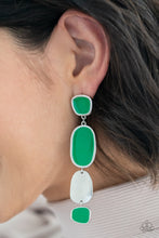 Load image into Gallery viewer, All Out Allure - Green Earring Paparazzi
