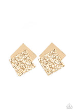 Load image into Gallery viewer, Square With Style - Gold Post Earring
