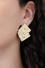 Load image into Gallery viewer, Square With Style - Gold Post Earring
