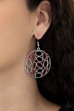 Load image into Gallery viewer, Watch OVAL Me - Red Earring Paparazzi
