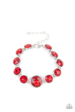 Load image into Gallery viewer, Lustrous Luminosity - Red Rhinestone Bracelet Paparazzi
