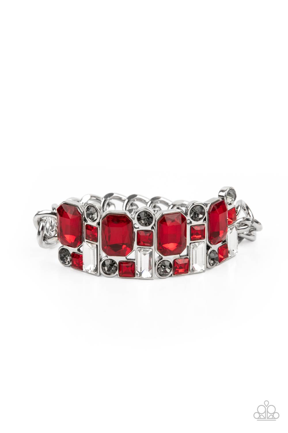 Urban Crest - Red Rhinestone Bracelet Paparazzi