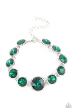 Load image into Gallery viewer, Paparazzi Lustrous Luminosity - Green Rhinestone Bracelet
