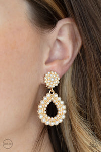 Discerning Droplets - Gold Earring Paparazzi