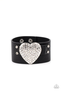 Flauntable Flirt - Black Leather Band Paparazzi