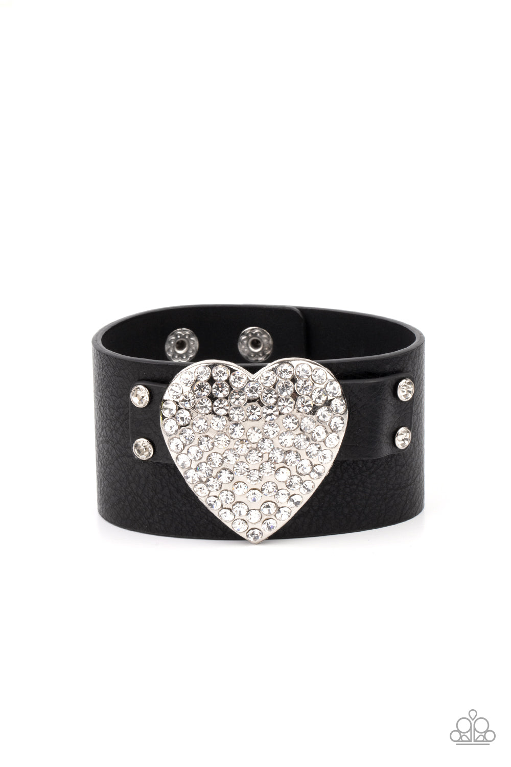 Flauntable Flirt - Black Leather Band Paparazzi