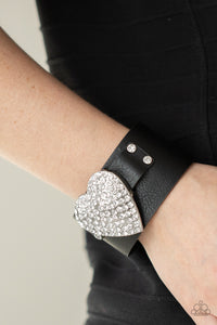 Flauntable Flirt - Black Leather Band Paparazzi