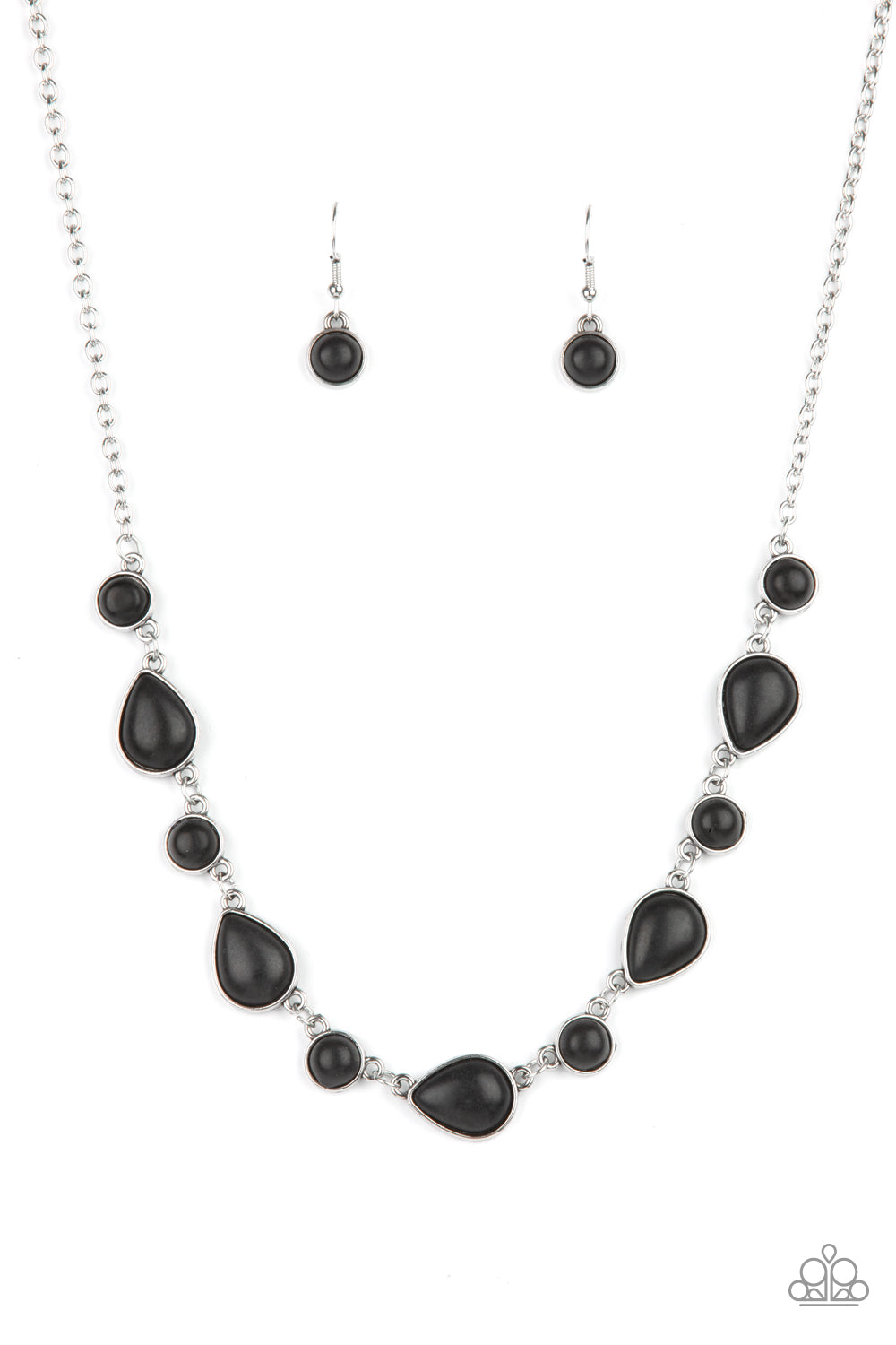 Heavenly Teardrops - Black Necklace Paparazzi