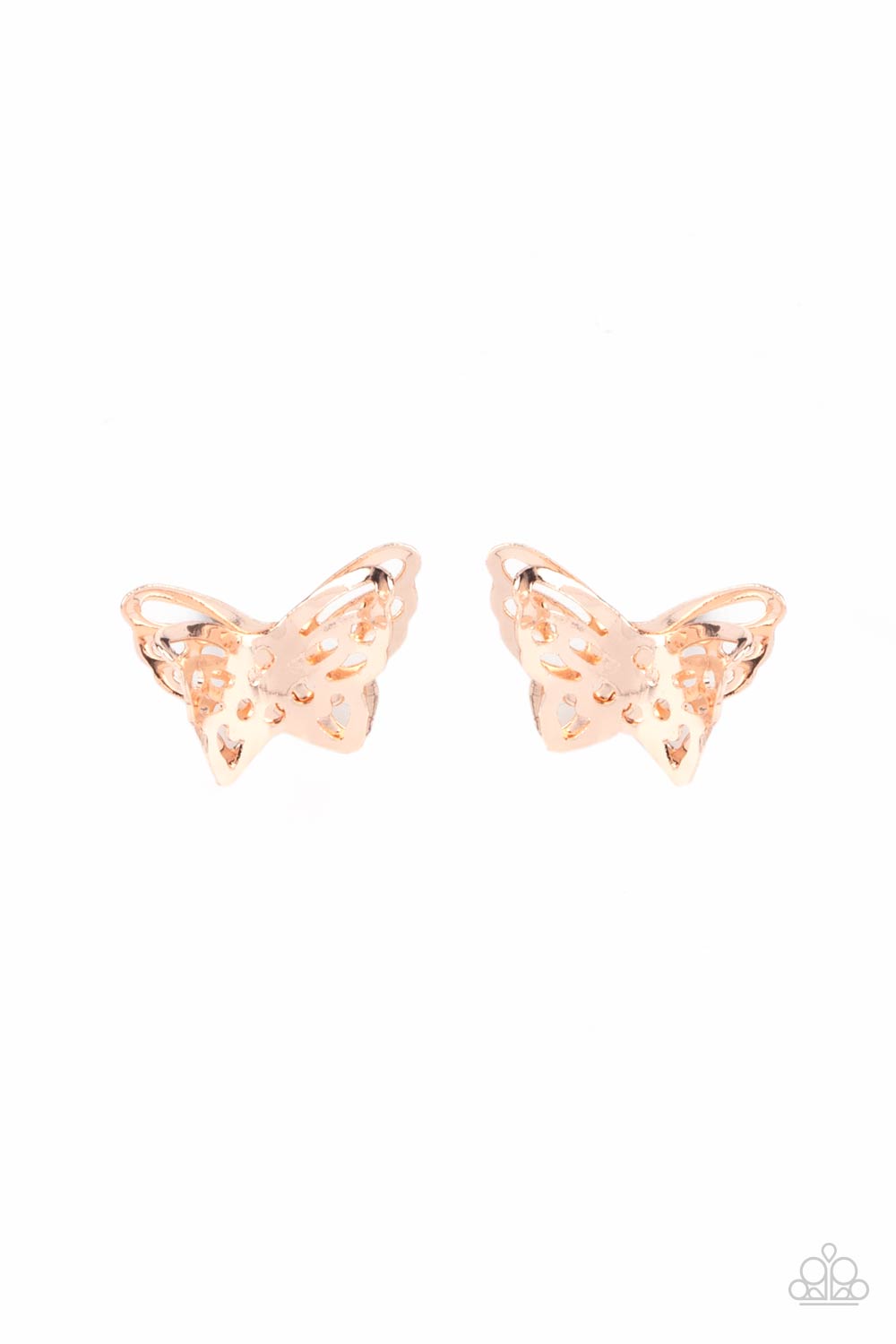 Flutter Fantasy - Rose Gold Earring Paparazzi