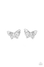 Load image into Gallery viewer, Flutter Fantasy - Silver Butterfly Earring Paparazzi
