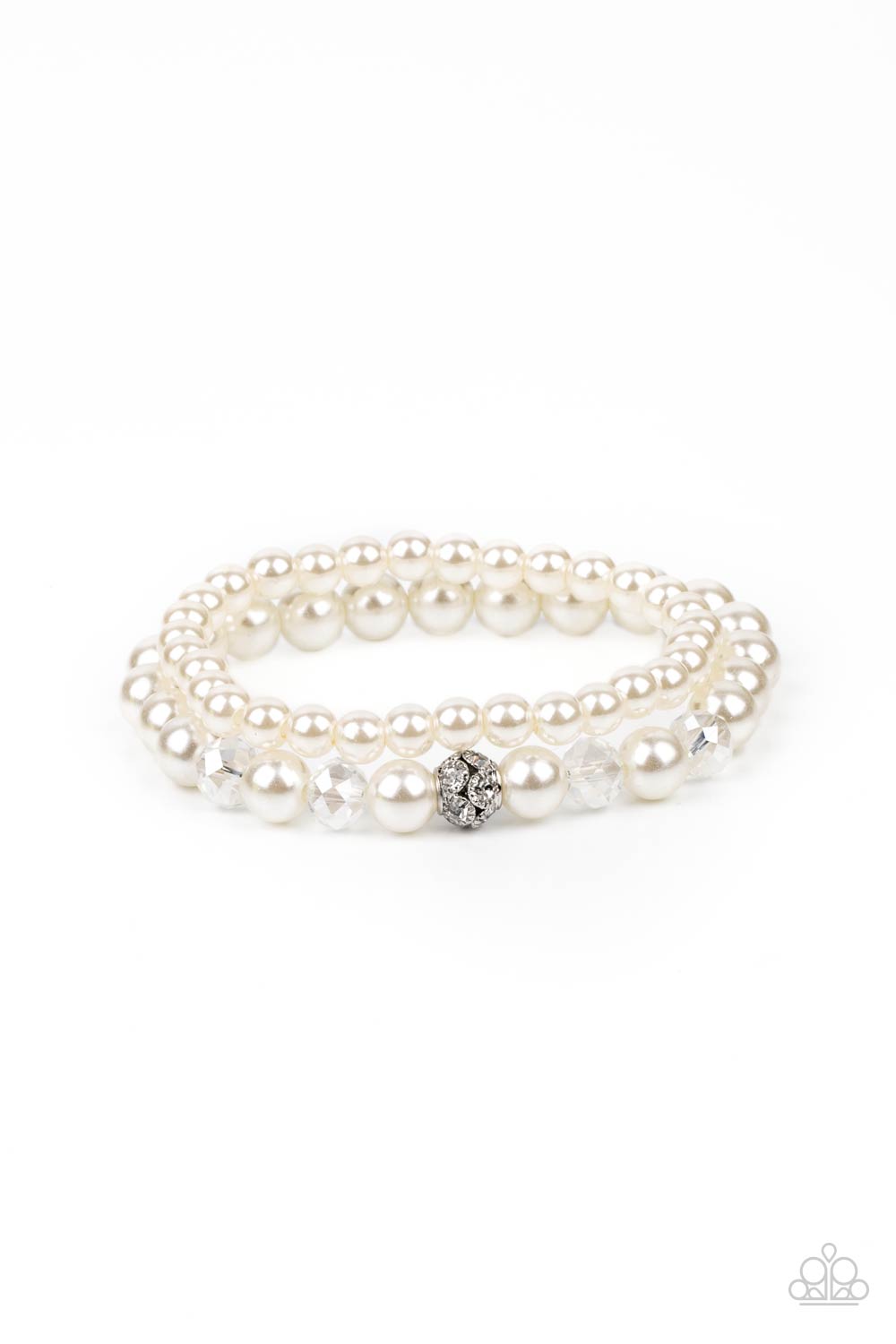 Paparazzi Cotton Candy Dreams - White Pearl Bracelet