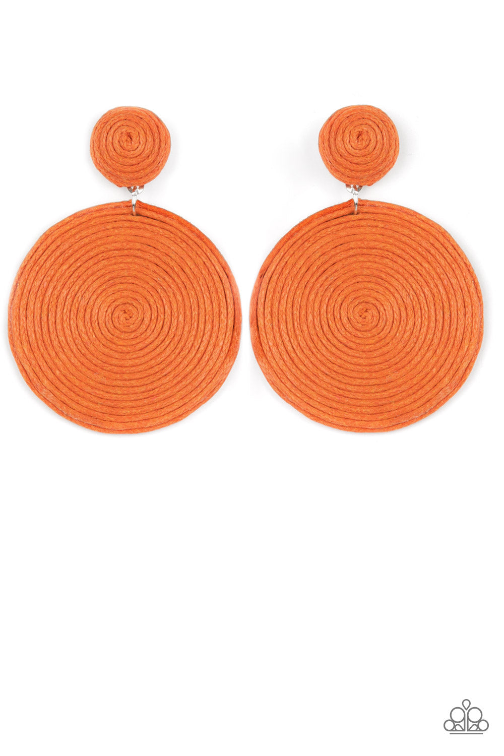 Paparazzi Circulate The Room - Orange Earring