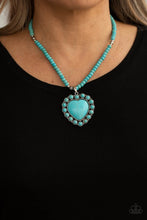 Load image into Gallery viewer, A Heart Of Stone - Blue Stone Necklace Paparazzi
