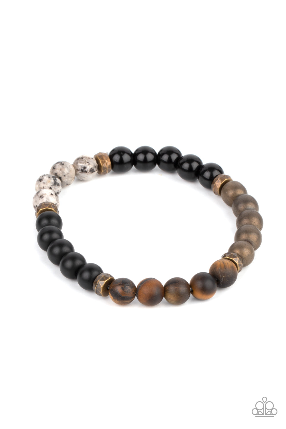 Petrified Powerhouse - Multi Stone Bracelet Paparazzi