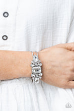 Load image into Gallery viewer, Paparazzi Call Me Old-Fashioned - White Rhinestone Bracelet
