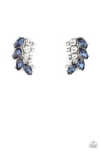 Load image into Gallery viewer, Flawless Fronds - Blue Rhinestone Earring Paparazzi
