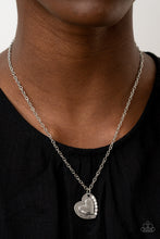 Load image into Gallery viewer, Happily Heartwarming - White Heart Necklace Paparazzi
