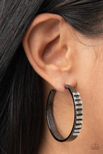 Load image into Gallery viewer, More To Love - Black Hoop Earring Paparazzi
