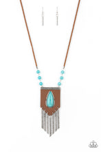 Load image into Gallery viewer, Enchantingly Tribal - Blue Turquoise Stone Necklace Paparazzi
