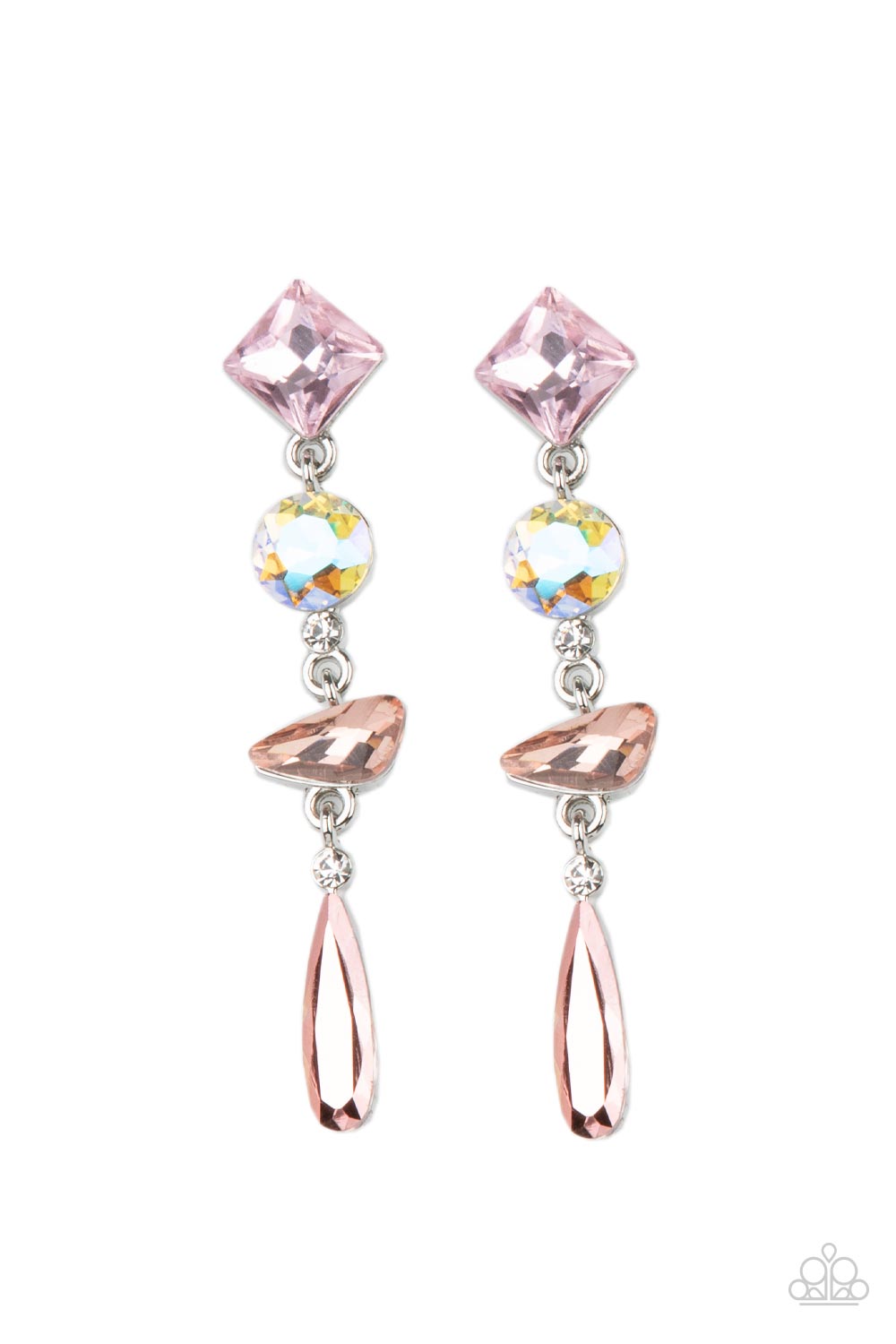 Paparazzi Rock Candy Elegance - Pink Earring