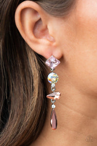 Paparazzi Rock Candy Elegance - Pink Earring