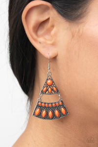 Desert Fiesta - Orange Earring Paparazzi