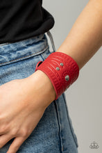 Load image into Gallery viewer, Orange County - Red Leather Bracelet
