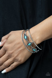 Desert Diamondback - Blue Bracelet paparazzi