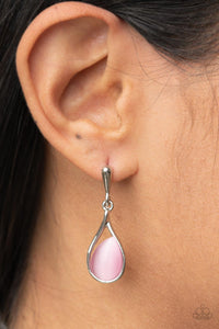 Paparazzi Pampered Glow Up - Pink Moonstone Earring