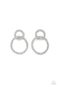 Paparazzi Intensely Icy - Black Rhinestone Earring