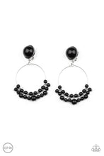 Load image into Gallery viewer, Cabaret Charm - Black Earring Paparazzi
