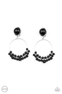 Cabaret Charm - Black Earring Paparazzi