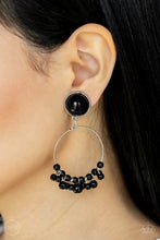 Load image into Gallery viewer, Cabaret Charm - Black Earring Paparazzi
