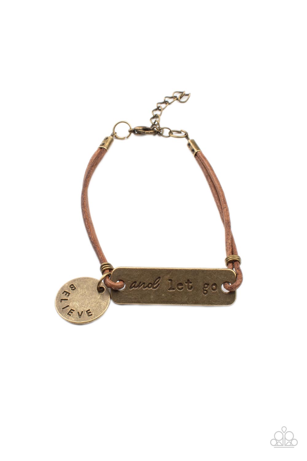 Believe and Let Go - Brass Bracelet Paparazzi