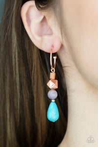 Boulevard Stroll - Copper Hoop Earring Paparazzi