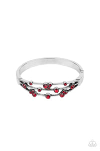 Cosmic Candescence - Red Rhinestone Bracelet Paparazzi