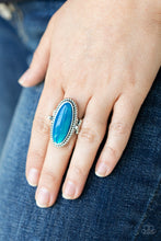 Load image into Gallery viewer, Oval Oasis - Blue Ring Paparazzi
