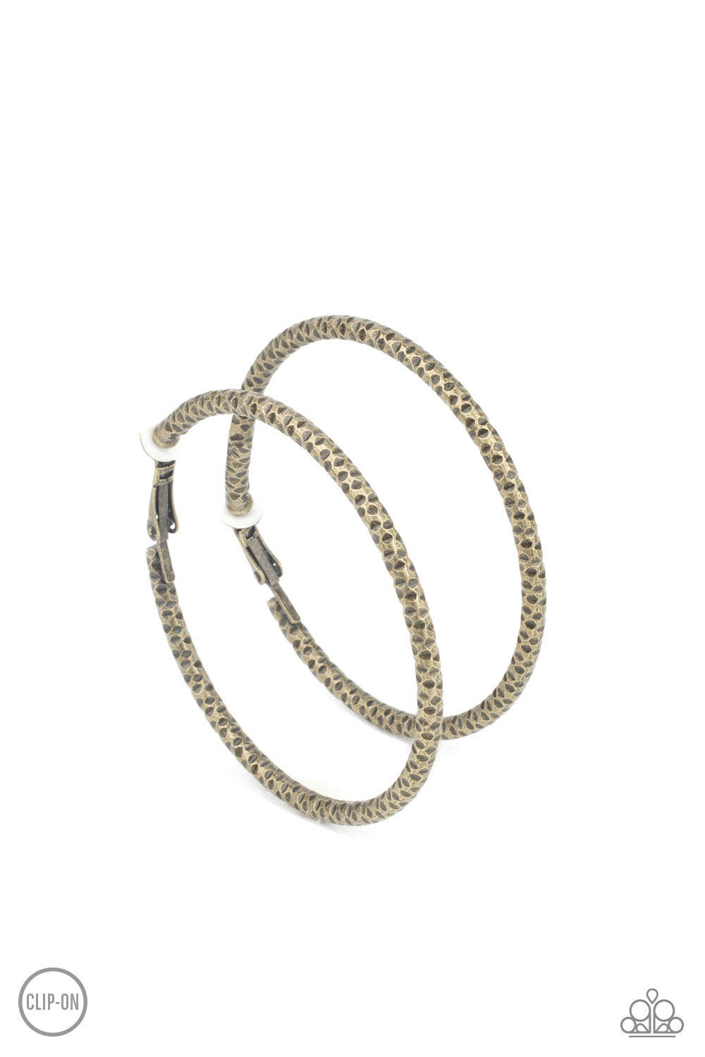 Subtly Sassy - Brass Hoop Earring Paparazzi