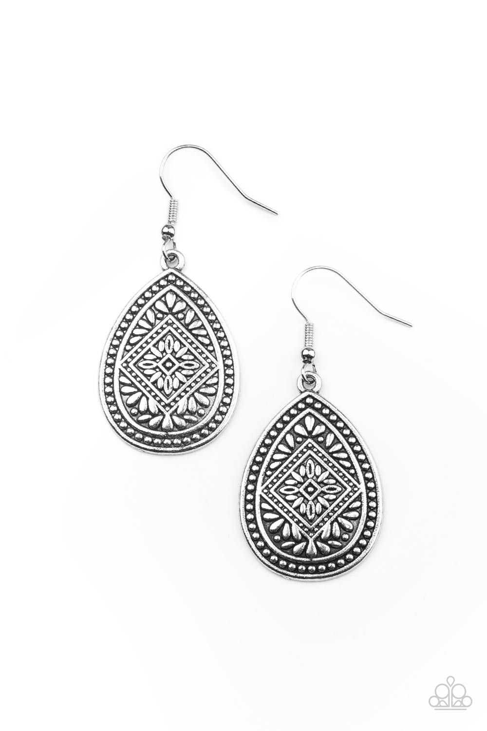 Paparazzi Mayan Mecca - Silver Earring