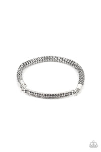 Fearlessly Unfiltered - Silver Hematite Bracelet Paparazzi