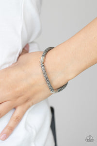 Fearlessly Unfiltered - Silver Hematite Bracelet Paparazzi