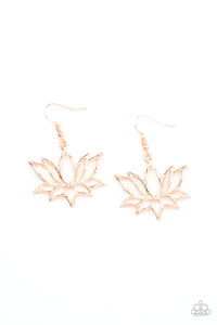 Paparazzi Lotus Ponds - Rose Gold Earring