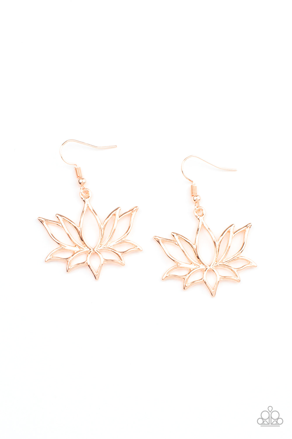 Paparazzi Lotus Ponds - Rose Gold Earring