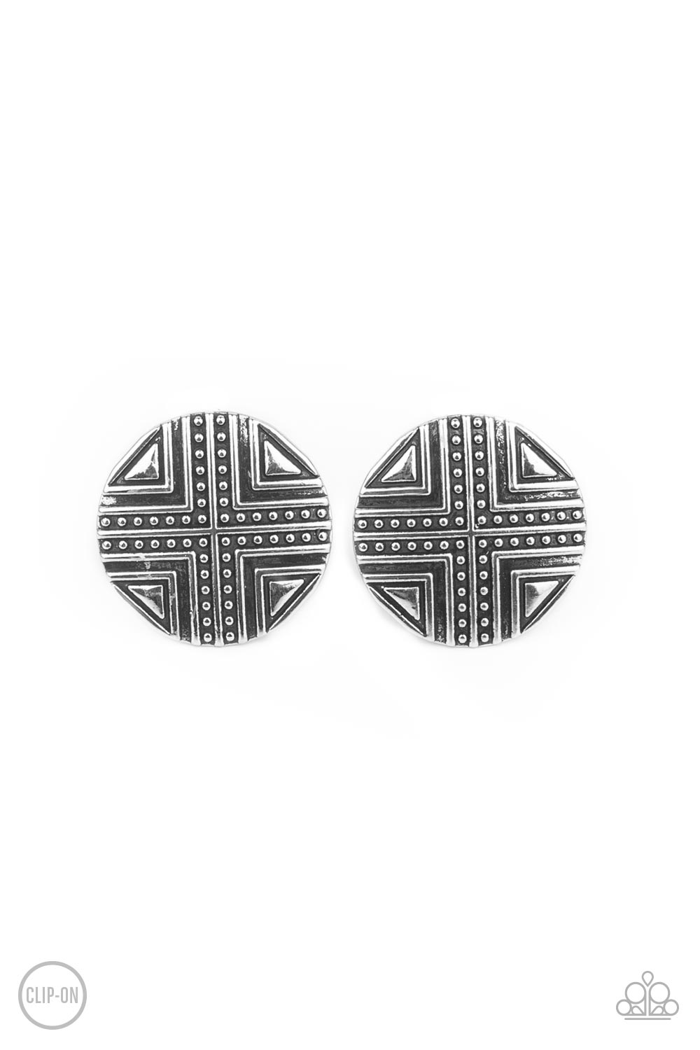 Shielded Shimmer - Silver Earring Paparazzi